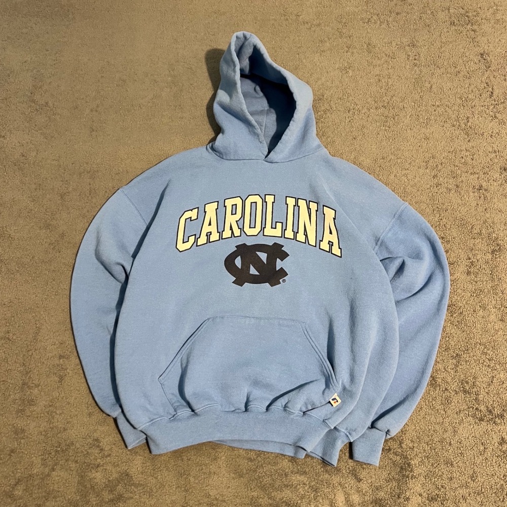 Vintage Y2K Russell Athletic UNC North Carolina Tar Heels Hoodie Mens XL